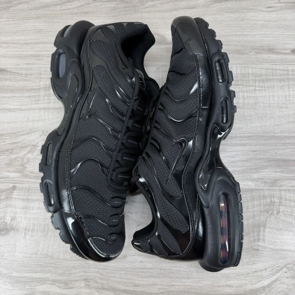 Nike Air Max Plus TN Tuned Triple Black Blackout All 604133-050 sz 13 Men's